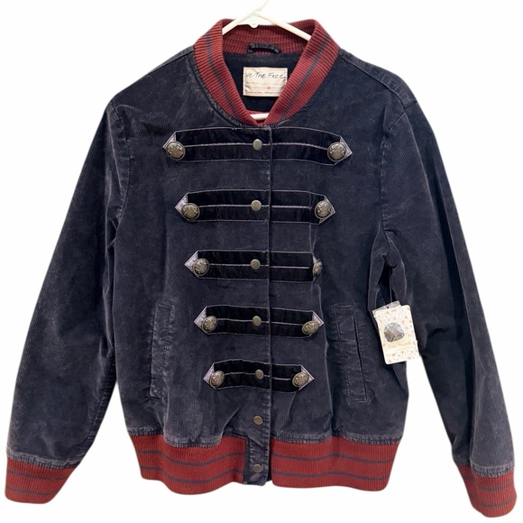Free People Jackets & Blazers - NWT-FREE PEOPLE We The Free Corduroy Military band Jacket 💙💜❤️